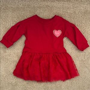 6-12 Month Janie & Jack Red Long Sleeve Dress with Matching Bloomers